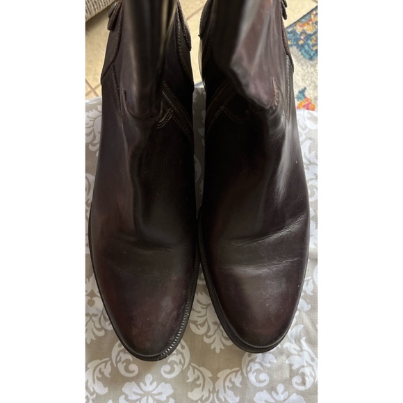 Genuine Italian Leather 39 Tall Brown Riding Boots - Picture 8 of 9